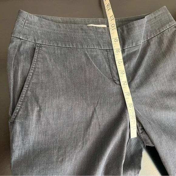 Loft Cotton blend cropped casual pant, lightweight, blue, size 4 - Picture 8 of 12